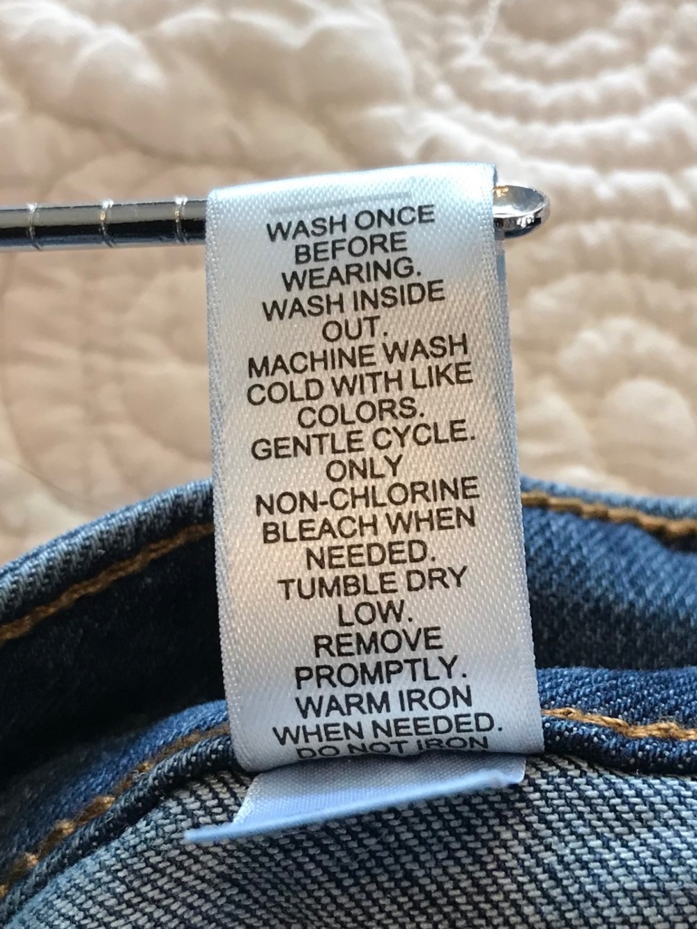 C EST. 1946 Denim colorfully rhinestoned straight legged jeans (14P) —SMALL FLAW - Picture 16 of 16